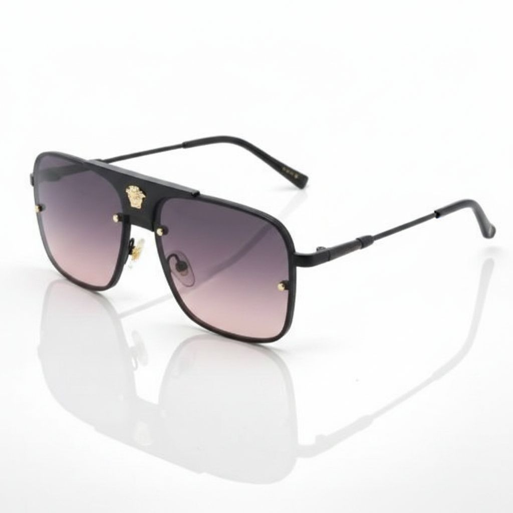 Siyah Aviator Güneş Gözlüğü - Sağdan