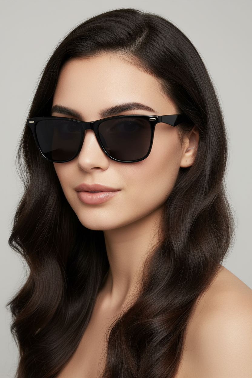 Klasik Siyah Wayfarer Güneş Gözlüğü - Kadın Model