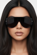 Siyah Aviator Bayan Gözlüğü - Kadın Model