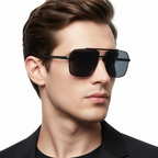 Kare Aviator Güneş Gözlüğü - Model Sağdan