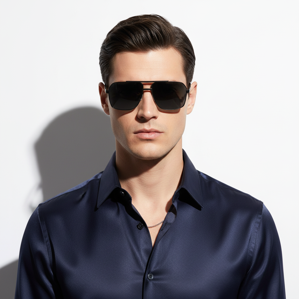 Kare Aviator Güneş Gözlüğü - Model Önden